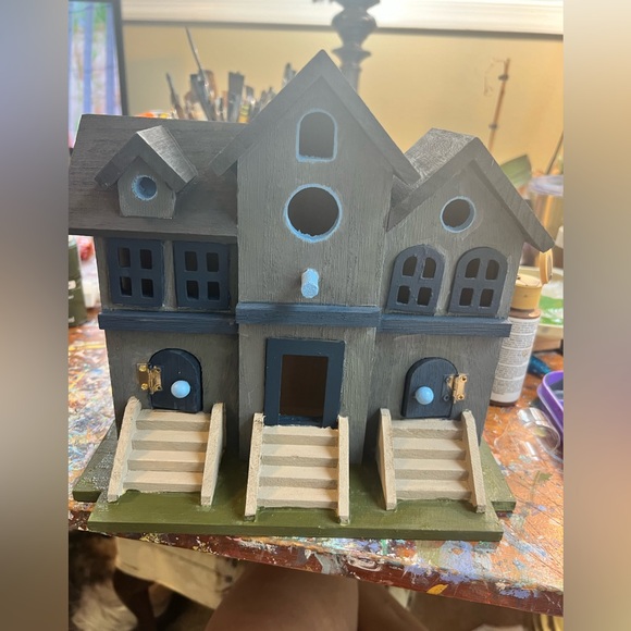 Other | Custom Hand Painted Bird Deluxe Bird Condo | Poshmark